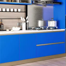 home13 Vinyl Decorative Blue Wallpaper image 3