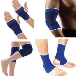 Combo of knee Support, Palm Support, Elbow Support, Ankle Support (Blue) Knee Support-image-49