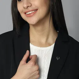 allen solly Women Solid Single Breasted Formal Blazer image 5