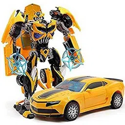kmc kidoz Robot to Car Converting Transformer Toy For Kids (Yellow)-picture-12