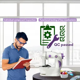 hty Portable Electric Sewing Machine with Foot Pedal Focus Light, 4 Bobbins Included Electric Sewing Machine image 5