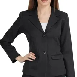 trendarc Women Solid Single Breasted Casual Blazer image 1