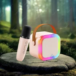 sickle Bluetooth Speaker with mic Karaoke, FM Radio, AUX, USB, SD, RGB Light EffectN144 5 W Bluetooth Speaker-image-37