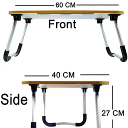 krishzone Blue Wood Portable Laptop Table image 2