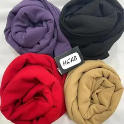 hijab Solid Georgette Women Multicolor Scarf, Stole-picture-20