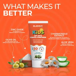 elemnt sports science Sunscreen - SPF 50 PA+++ Kids Sports Mineral Sunscreen SPF 50, PA+++ for Sun Damage Protection image 2