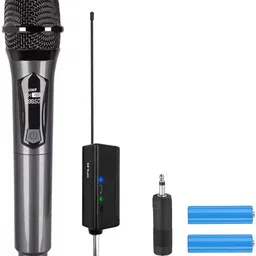 UHF Wireless Microphone w/ Rechargeable Receiver 160 ft+ Range Wireless Mic Microphone-image-58