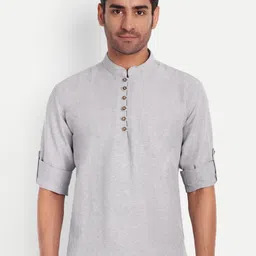 classycollar Men Solid Pure Cotton A-line Kurta image 1