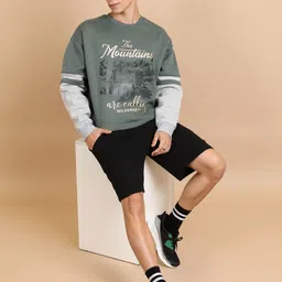 highlander Men Full Sleeve Solid Sweatshirt image 3