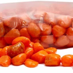 power stone Decorative Tumbled Marble Pebbles for Plant Pots Aquarium Garden (Orange, 4Kg) Painted, Polished, Regular Angular, Asymmetrical Marble Pebbles-picture-26