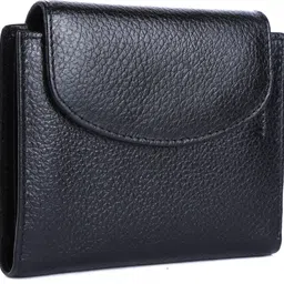 leatherstile Women Trendy Black Genuine Leather RFID Wallet - Regular Size image 2