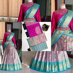oasis Self Design Semi Stitched Lehenga Choli-picture-13