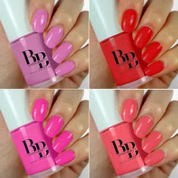 HD Colors High-Shine Long Lasting, Non Toxic Professional Nail Polish Lilac Lily, Roacking Red, Pink Mauve, Pink-image-28