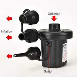 bilvina Multi-Purpose Electric Air Pump for Quickly Inflates / Deflates Sofa, Bed, Swimming Pool Tubes, Toys, Air Bags | Black image 2