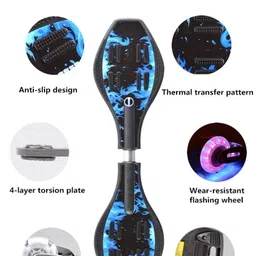 countrylink Heavy Duty Waveboard with 360-degree Caster Wheels, Lighting Wave Board 10 inch x 9 inch Skateboard image 3