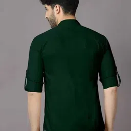 vellosta Men Solid Cotton Blend Straight Kurta image 2