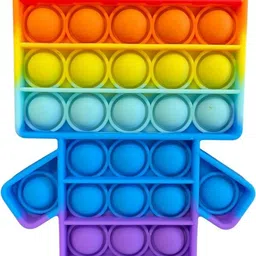 offer99 Push Pop it Bubble Fidget Toy, Stress Relief and Anti-Anxiety Tools Sensory Toy for Autism to Relieve Stress for Kids and Adults Rainbow Robot-picture-14