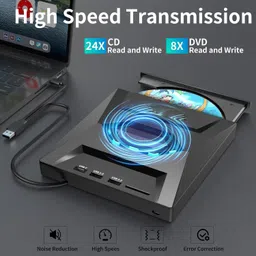 BKC Ultra Thin External DVD Writer – Portable DVD-RW for Laptop & PC External DVD Writer image 2