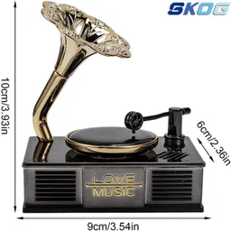 skog Luxury Car Fragrance Premium Solar Car Perfume Long Lasting Luxury Car Freshener For Car Dashboard For Personal And Corporate Retro Style Phonograph Air Purifier image 2