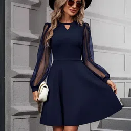 shyam sundari Women Ethnic Dress Blue Knee Length Dress-picture-10