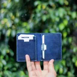 tanstitch Men Casual Blue Genuine Leather Card Holder image 4
