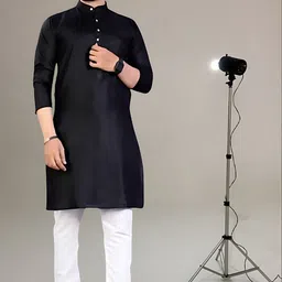 ladyflock Men Cotton Blend Kurta Pyjama Set-picture-15