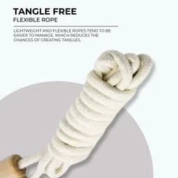 ug sports Jumping/Skipping Rope with Wooden Handle for Weight Loss, Gym For Men & Women - Brown image 4