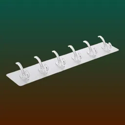 obrtrion 6 Hook Self adhesive Multipurpose Wall Sticker Hook 12 image 1