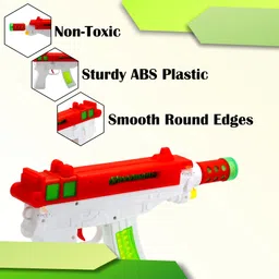 wishkey Laser Sound Vibrating Pretend Play Gun Toy with Infrared Light and Sound Effects Guns & Darts image 3