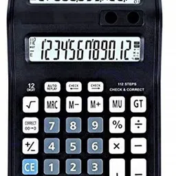 neel 970 Standard Function Desktop Business 12 Digital Dual Screen Double Display Calculator with Pen Holder for Office and Retail Counter Purpose (Black) FinancialCalculator image 3