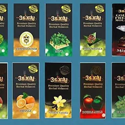 Puff Smart Herbal Molasses Herbal Flavor Combo Set of 10 PAN 360, Commissioner, ICE FREEZER, MINT, MISBAH, KIWI, ORANGE Hookah Flavor-picture-24