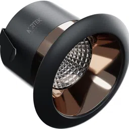 nortek Kreta 3W Led Spot Light with Rosegold Reflector Black Body Warm White Pack of 1 Recessed Ceiling Light Ceiling Lamp image 1