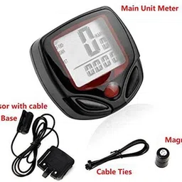 udee LCD Stopwatch Bicycle Cycling Speedometer Computer Wired Cyclocomputer image 2