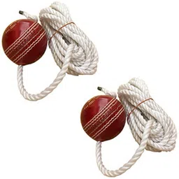 sportedge Red Leather Cricket Hanging Ball For Knock Practice Cricket Training Ball Pack 2 Cricket Training Ball-picture-15