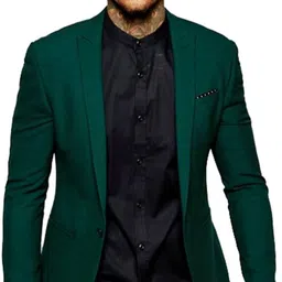 trulyfab Men Solid Single Breasted Casual Blazer image 1
