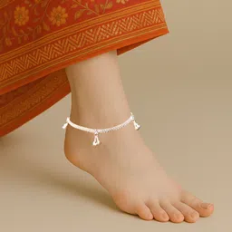 uvx fashion & tech Trendy silver plated alloy anklets Payals in trendy designs. Alloy, Silver Anklet-picture-16
