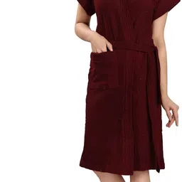 shree disha Baby Maroon Bathrobe Large Bath Robe image 1