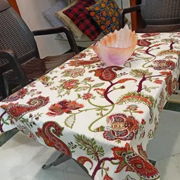 rajodyana Cotton 8 Seater Self Design Table Cover image 4