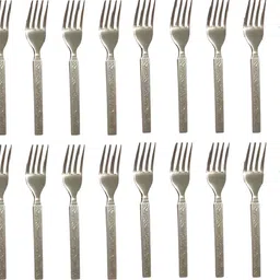 bzilo Stainless Steel Pack Of 24 Forks Set for Dining Table, Kitchen And Home L43 Stainless Steel Table Spoon-picture-13