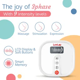luvlap Convertible Electric Breast Pump with 3 Phase Pumping,with Rechargeable Battery - Electric image 2