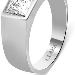 clara Sterling Silver Cubic Zirconia Rhodium Plated Ring image 2