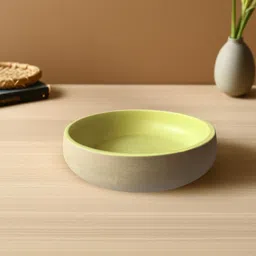 mittory Ceramic Pasta Bowl Stylish Handmade Ceramic Salad Bowl – Dual Tone, Microwave Safe image 1