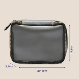 your gift studio Women Grey Cosmetic Bag image 4