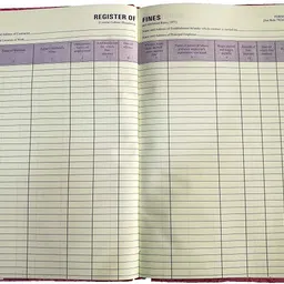 lrs Register of Fines Central Form XXI Rule 78 (1) (a) Account Book Under Contract Labour Law and Rules 1-Part Register-picture-29