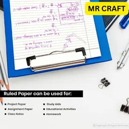 mr craft A4 Ruled Sheets Pack of 40 Assignment A4 90 gsm A4 paper image 4