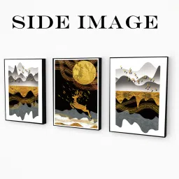 art street Multicolour Engineered Wood (Set of 3) Art Prints image 5