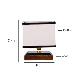 Multicolour Shade Table Lamp With Wood Base By New Era image 5
