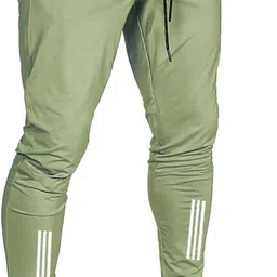 avolt Men Solid Light Green Track Pants image 4