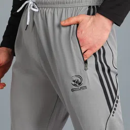 gnockface Men Solid Grey Track Pants image 2