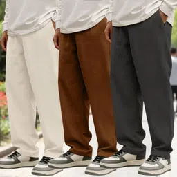 metronaut Regular Fit Men Multicolor Cotton Blend Trousers image 1